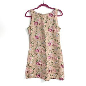 Vintage April Cornell Silk Floral Sleeveless Dress Sz 3